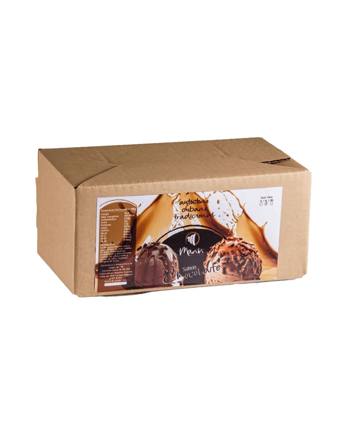 Helado Manin Sabor Chocolate 4 Litros