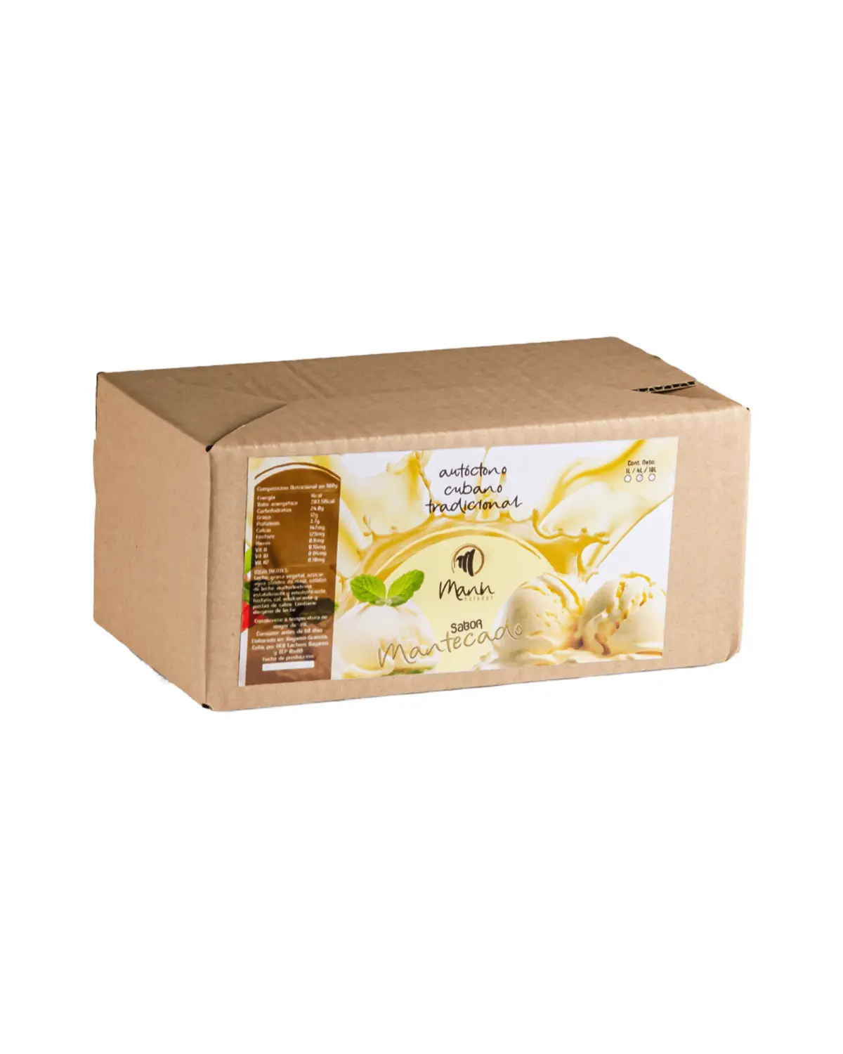 Helado Manin Sabor Mantecado 4 Litros