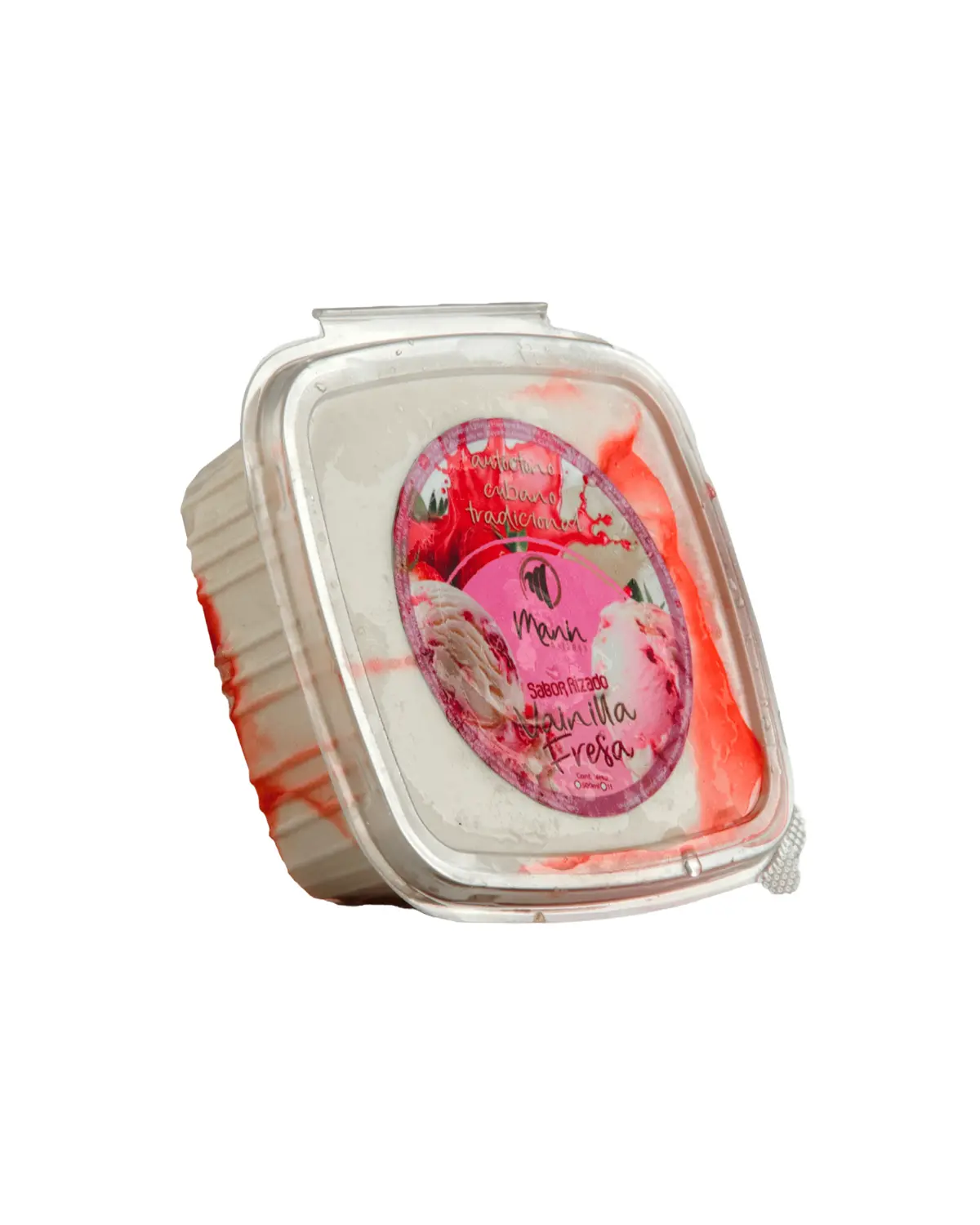 Helado Manin Sabor Rizado Vainilla Fresa